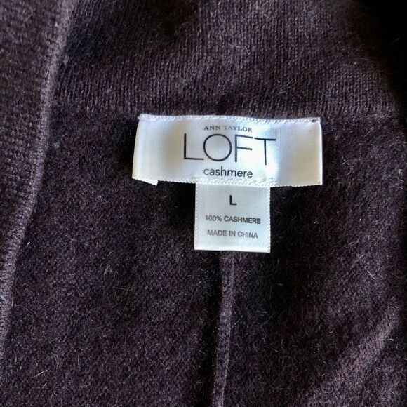 Anne Taylor Loft Cashmere Dolman Sleeved Cocoon Shrug Cardigan - Picture 3 of 11